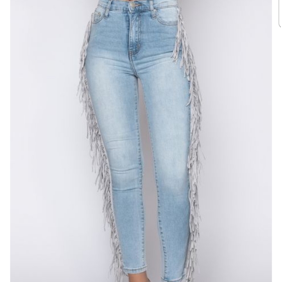Fashion Nova Denim - Fringe Jeans✅🆕️NWT